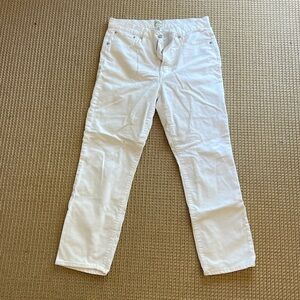 J Crew Vintage Slim Straight white Corduroy pants, 30R